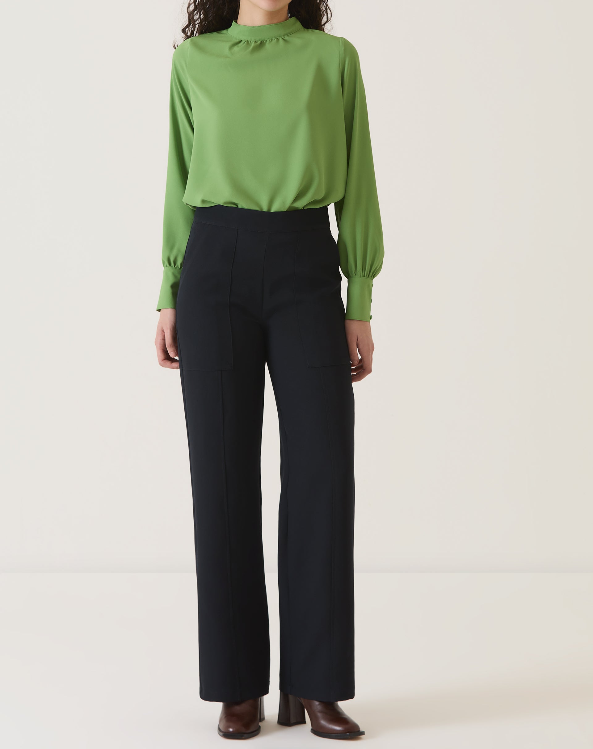 BLUSA MANGA LONGA BUFANTE - VERDE