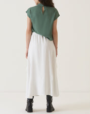 BLUSA MANGA CURTA DE VISCOSE - VERDE