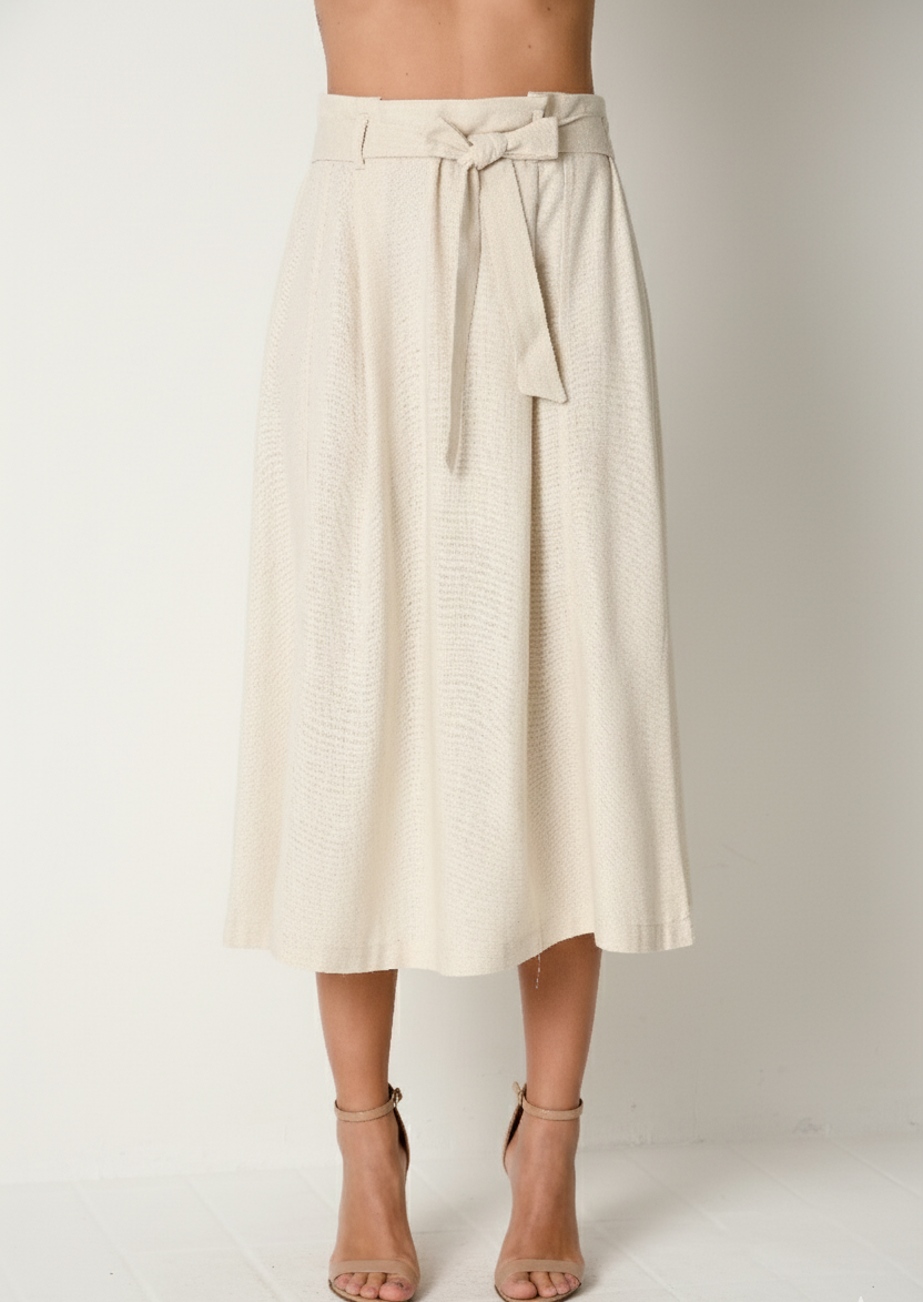 Saia com Amarração de Linho - Natural