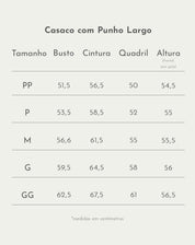 CASACO COM PUNHO LARGO - MARROM