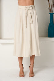 Saia com Amarração de Linho - Natural