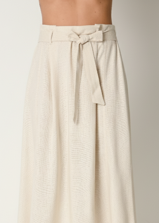 Saia com Amarração de Linho - Natural