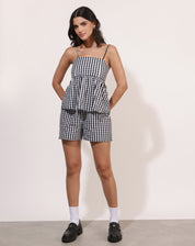 Short Boxer Pajamas Vichy - XADREZ PRETO