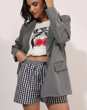 Short Boxer Pajamas Vichy - XADREZ PRETO