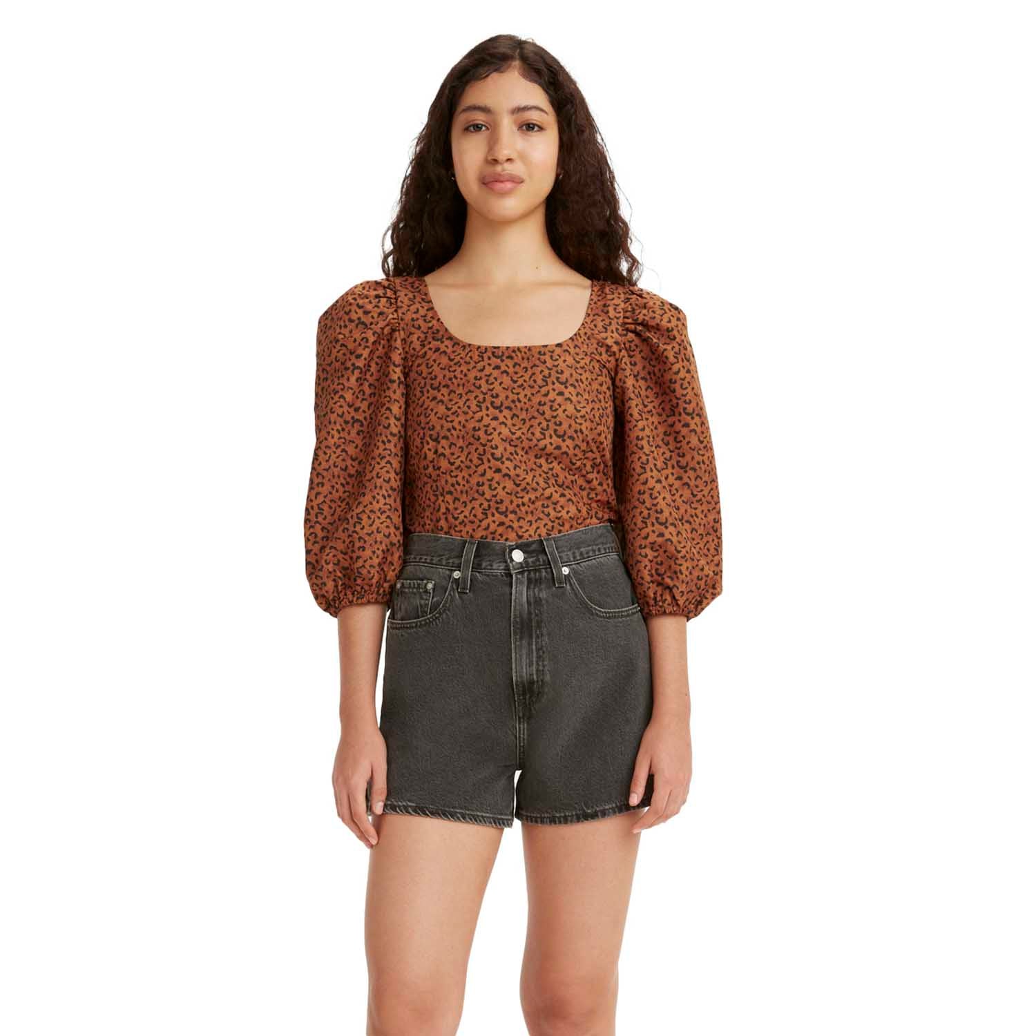 Blusa Kaila Puff Slv - ONÇA CASTANHO