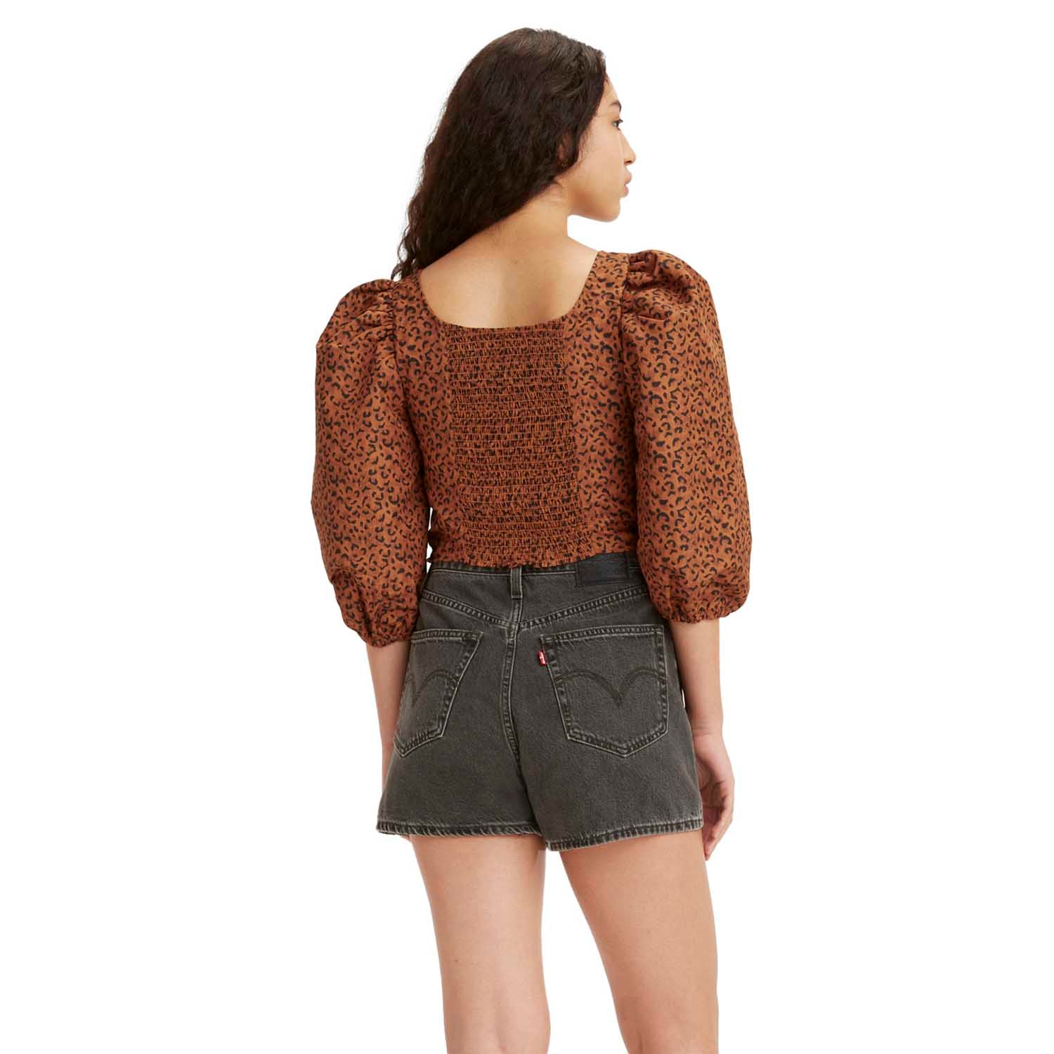 Blusa Kaila Puff Slv - ONÇA CASTANHO