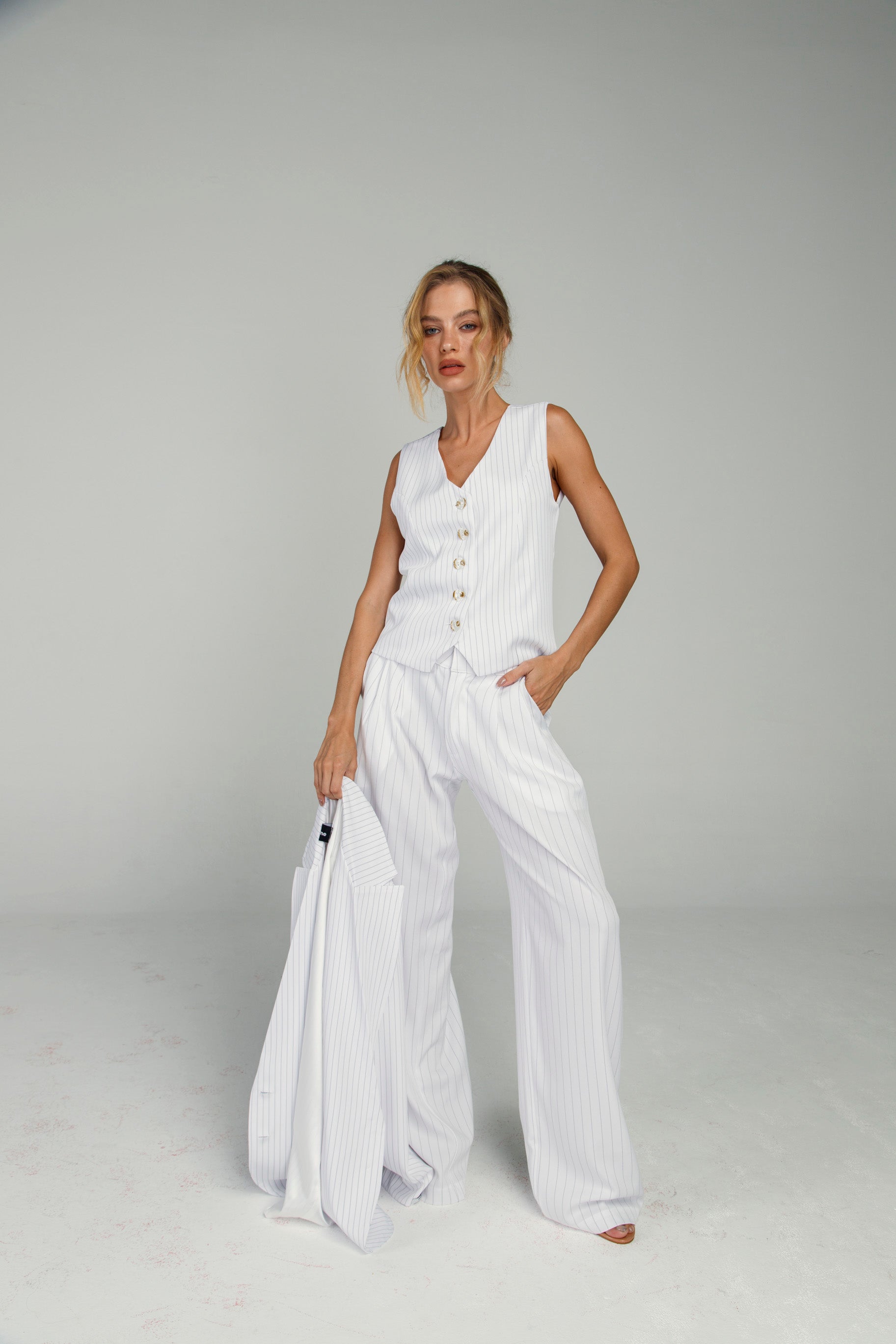 Colete Risca de Giz Branco - BRANCO