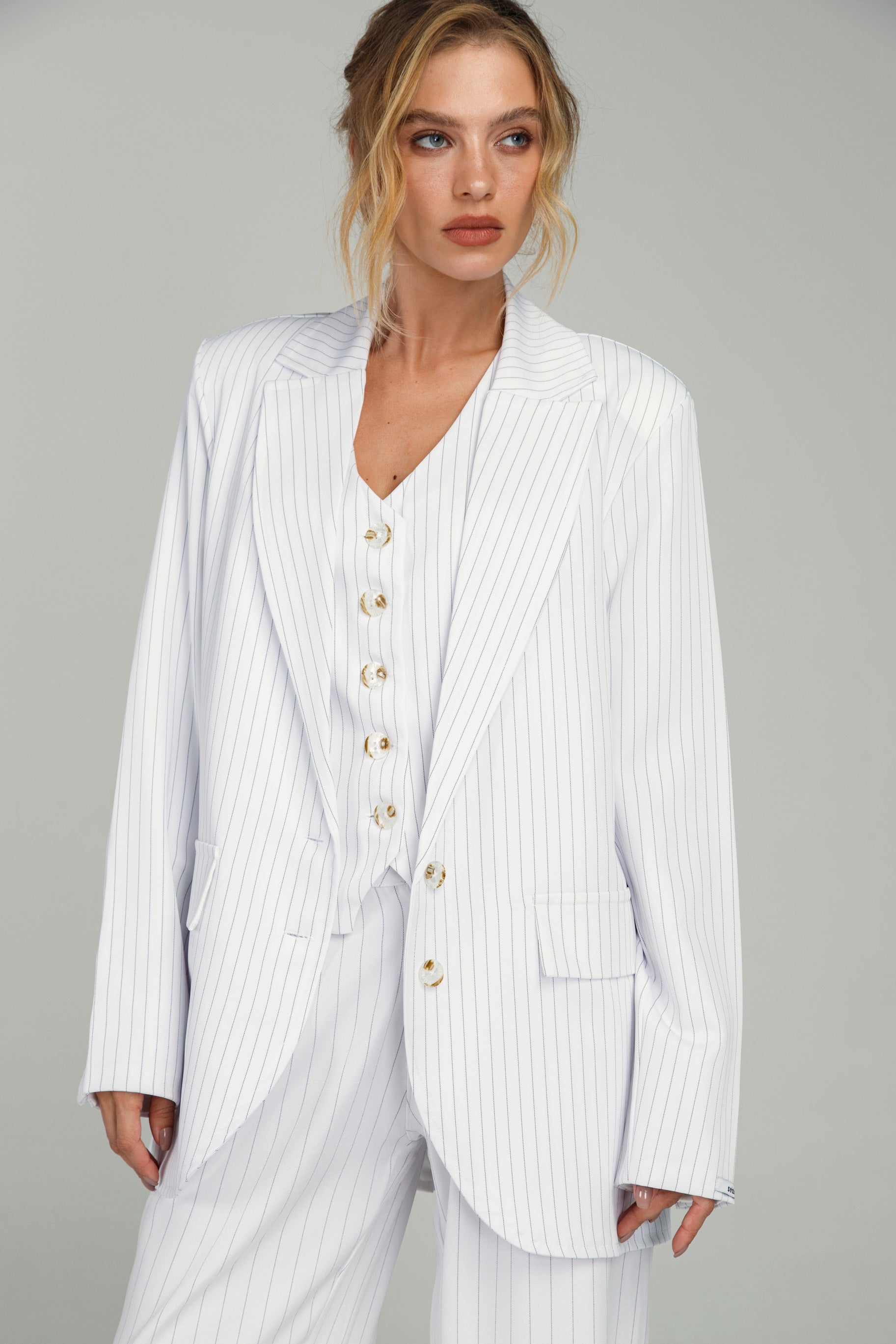 Colete Risca de Giz Branco - BRANCO