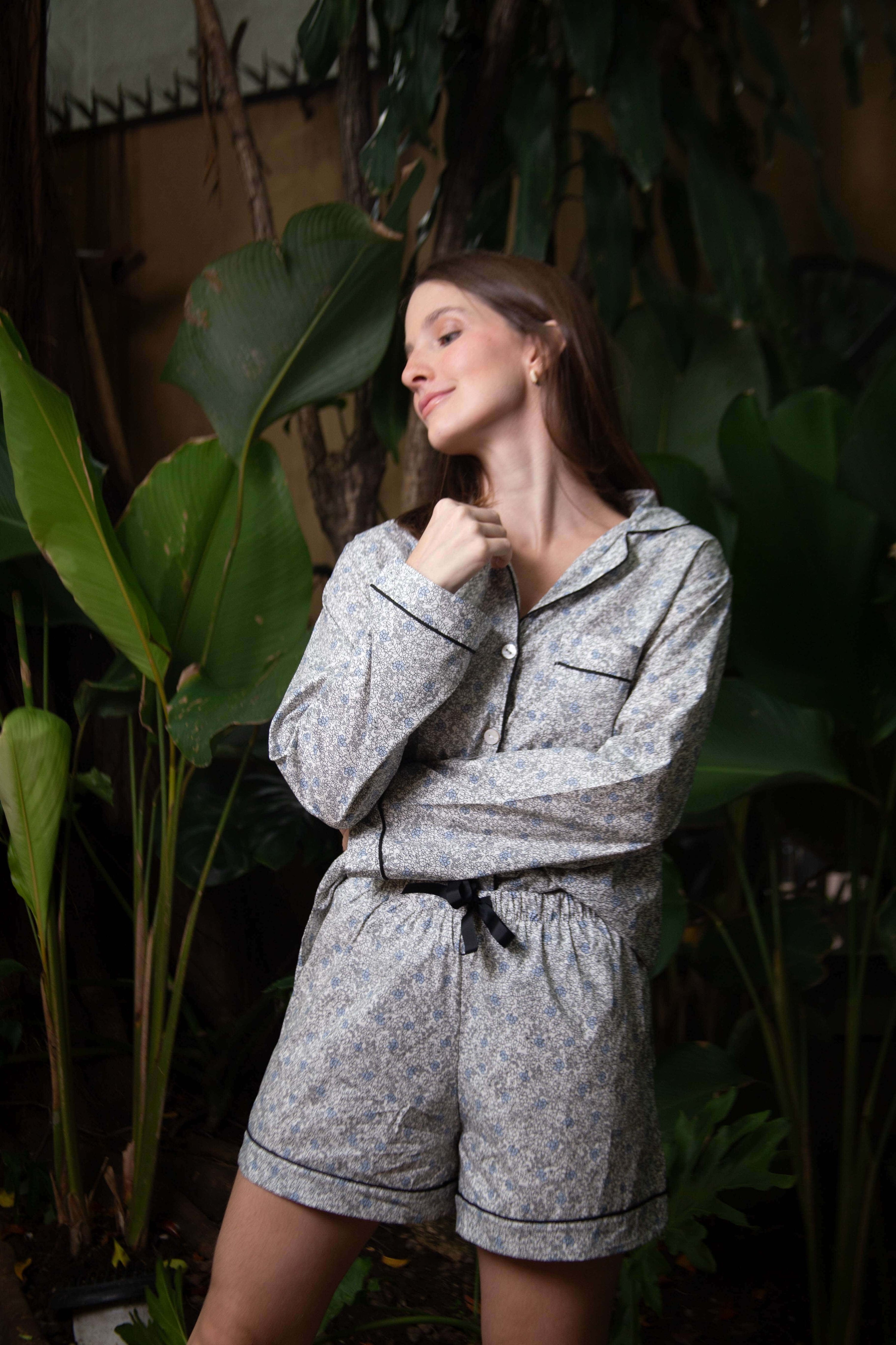 Camisa de Pijama Longa Liberty - AZUL MARINHO