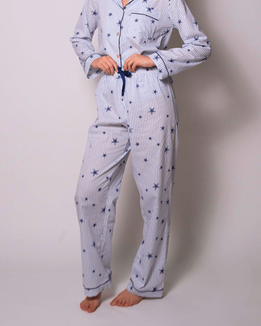 Calça de Pijama Estrelado - AZUL