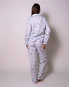 Camisa de Pijama Longa Estrelado - AZUL