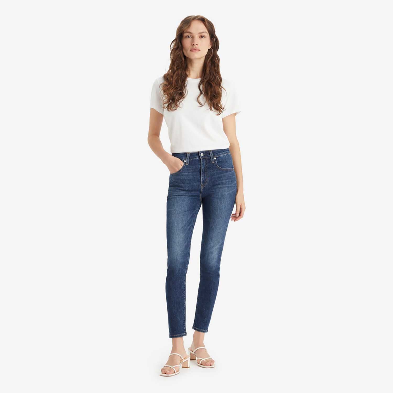 Calça Jeans Levi's® 721 High Rise Skinny Lavagem Escura - JEANS