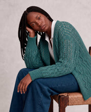 Cardigan Tricot Ponto Diferenciado - Verde