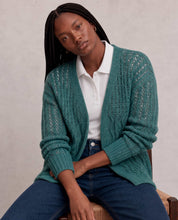 Cardigan Tricot Ponto Diferenciado - Verde