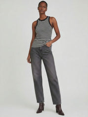 Regata Halter Listrada - Preto