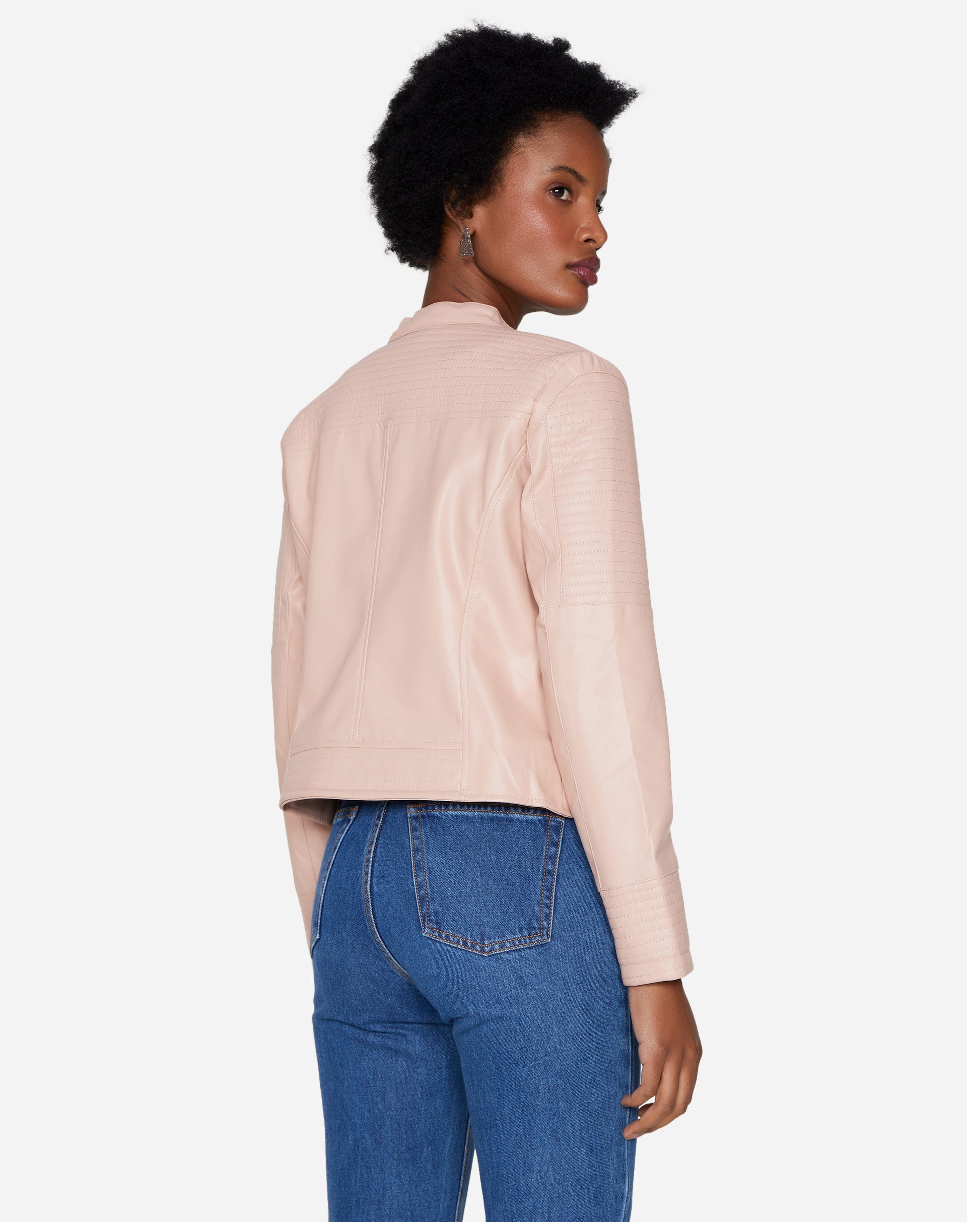 JAQUETA LEATHER SPECIAL - ROSA CLARO