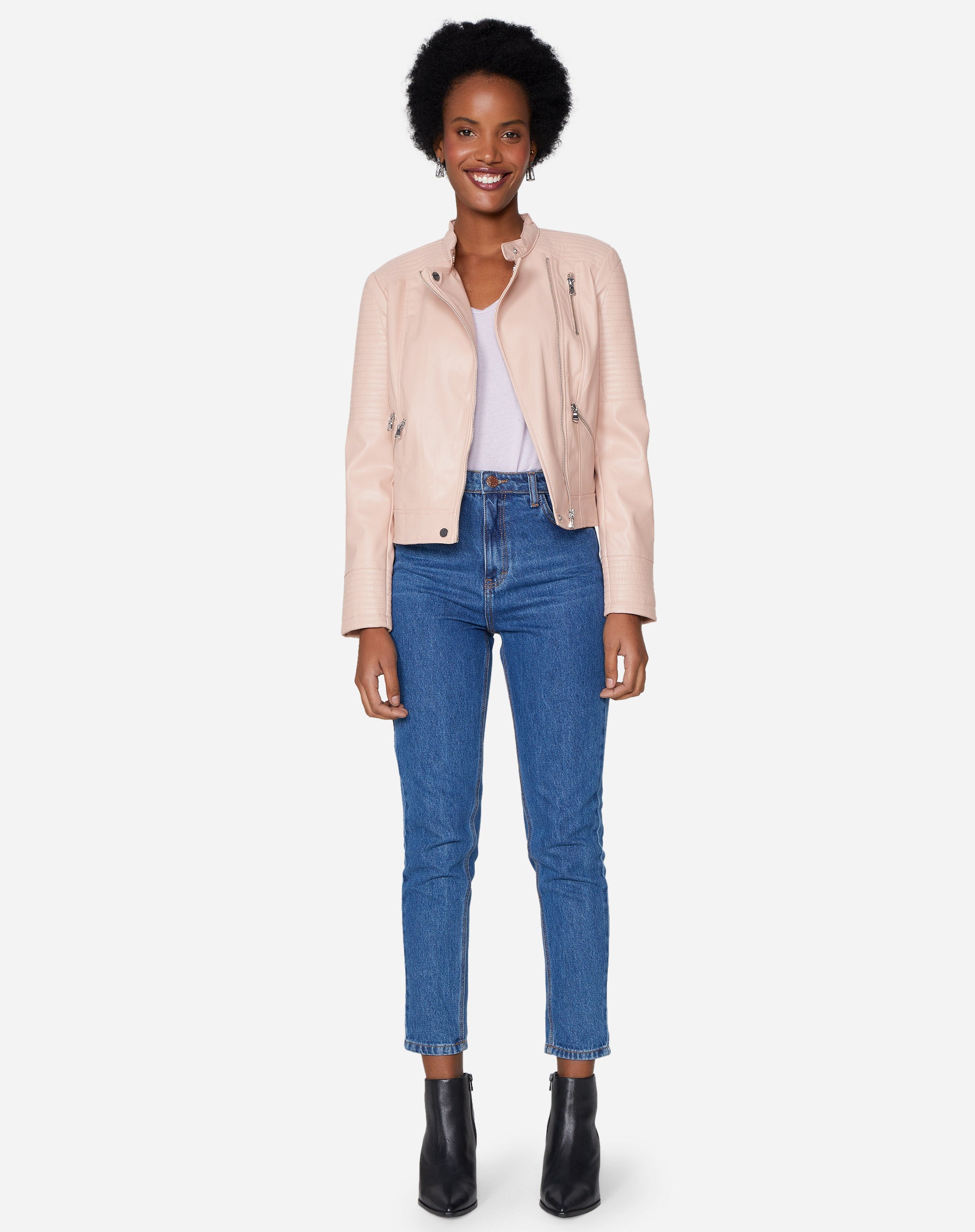 JAQUETA LEATHER SPECIAL - ROSA CLARO