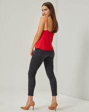 REGATA ALCINHA CREPE - VERMELHO