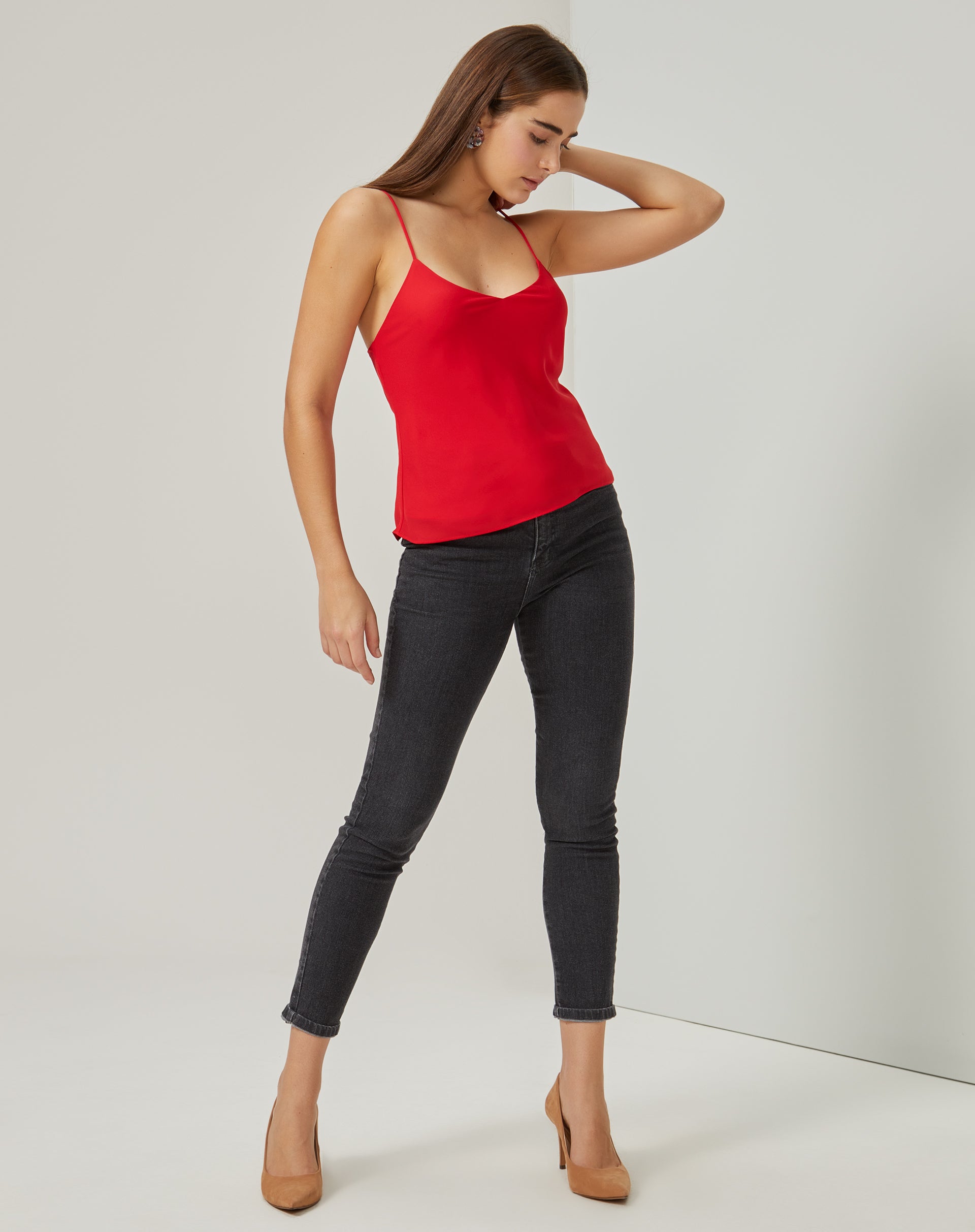 REGATA ALCINHA CREPE - VERMELHO