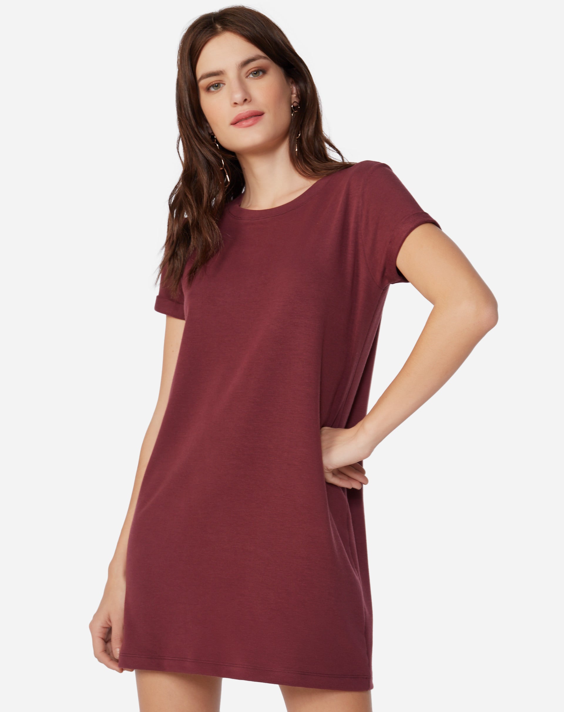 VESTIDO CURTO MALHA BASIC - ROXO