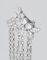 BRINCO CASCATA CRISTAIS STRASS - PRATA