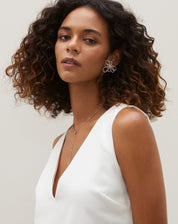 COLAR GRAVATA DETALHE STRASS - PRATA