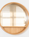 Nicho com espelho e prateleira de bambu redondo - BAMBU