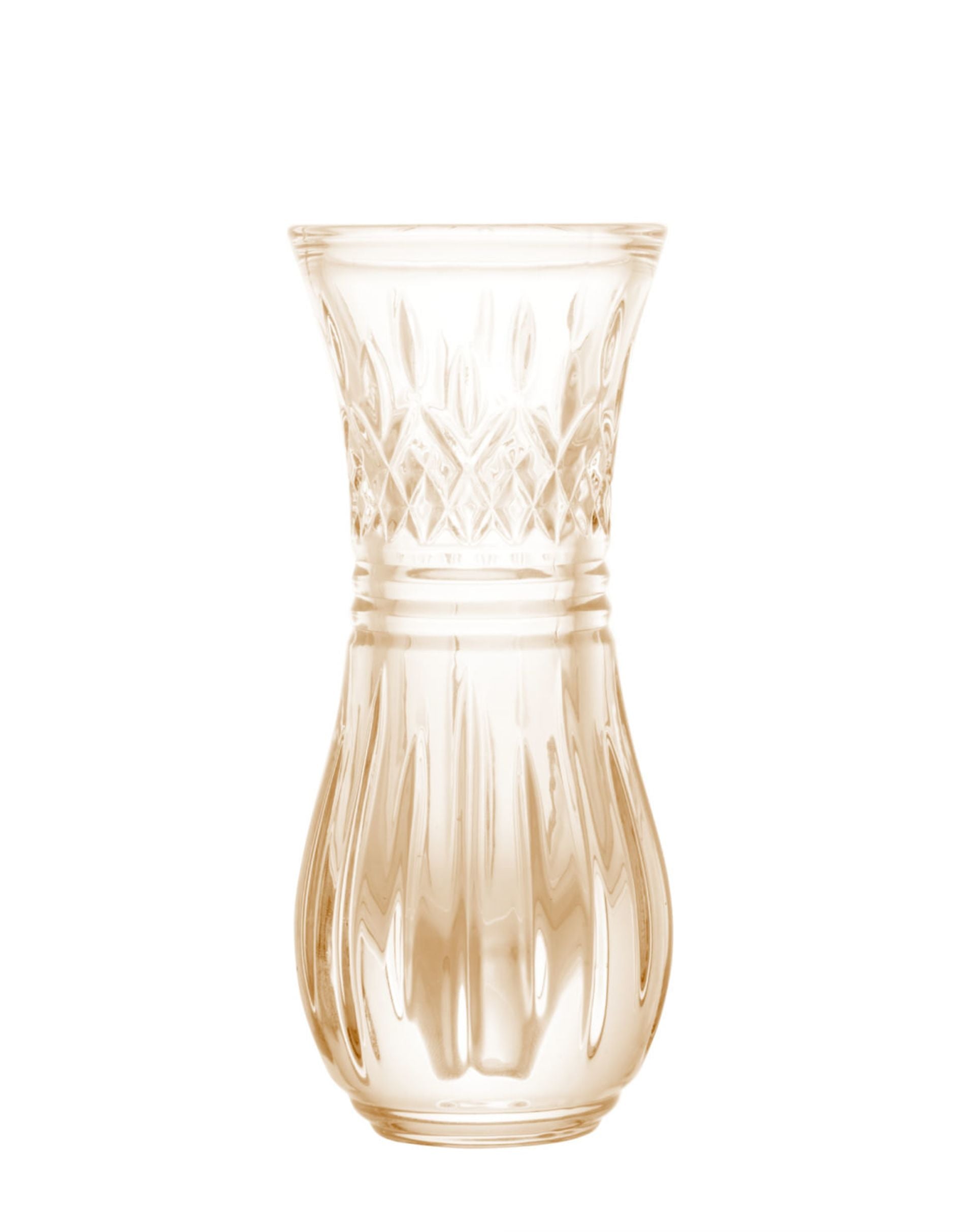 Vaso de Cristal Lys Âmbar 6cm x 15cm - Wolff - LARANJA