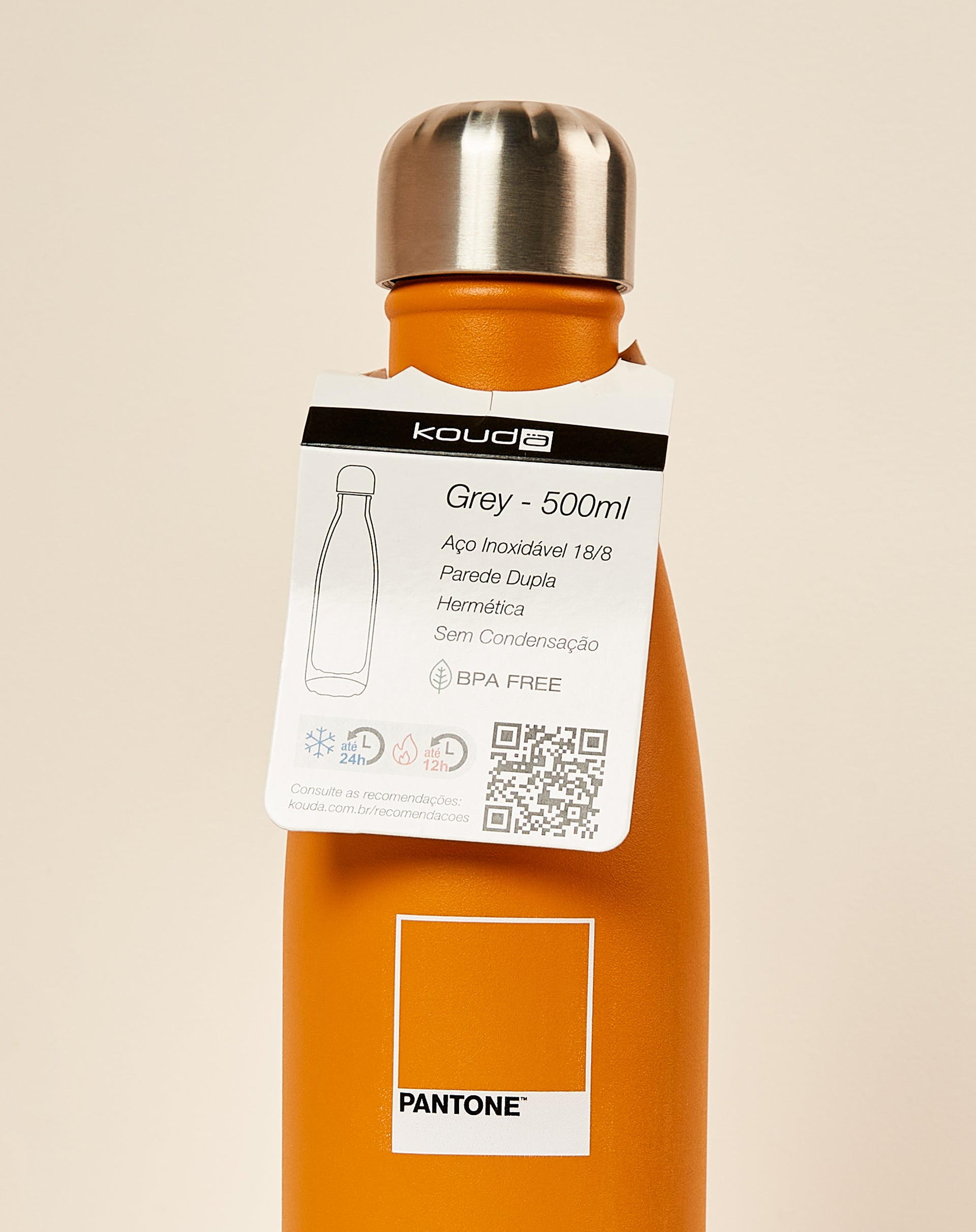 GARRAFA TÉRMICA KOUDA GREY CHIP - 500ML - OCRE