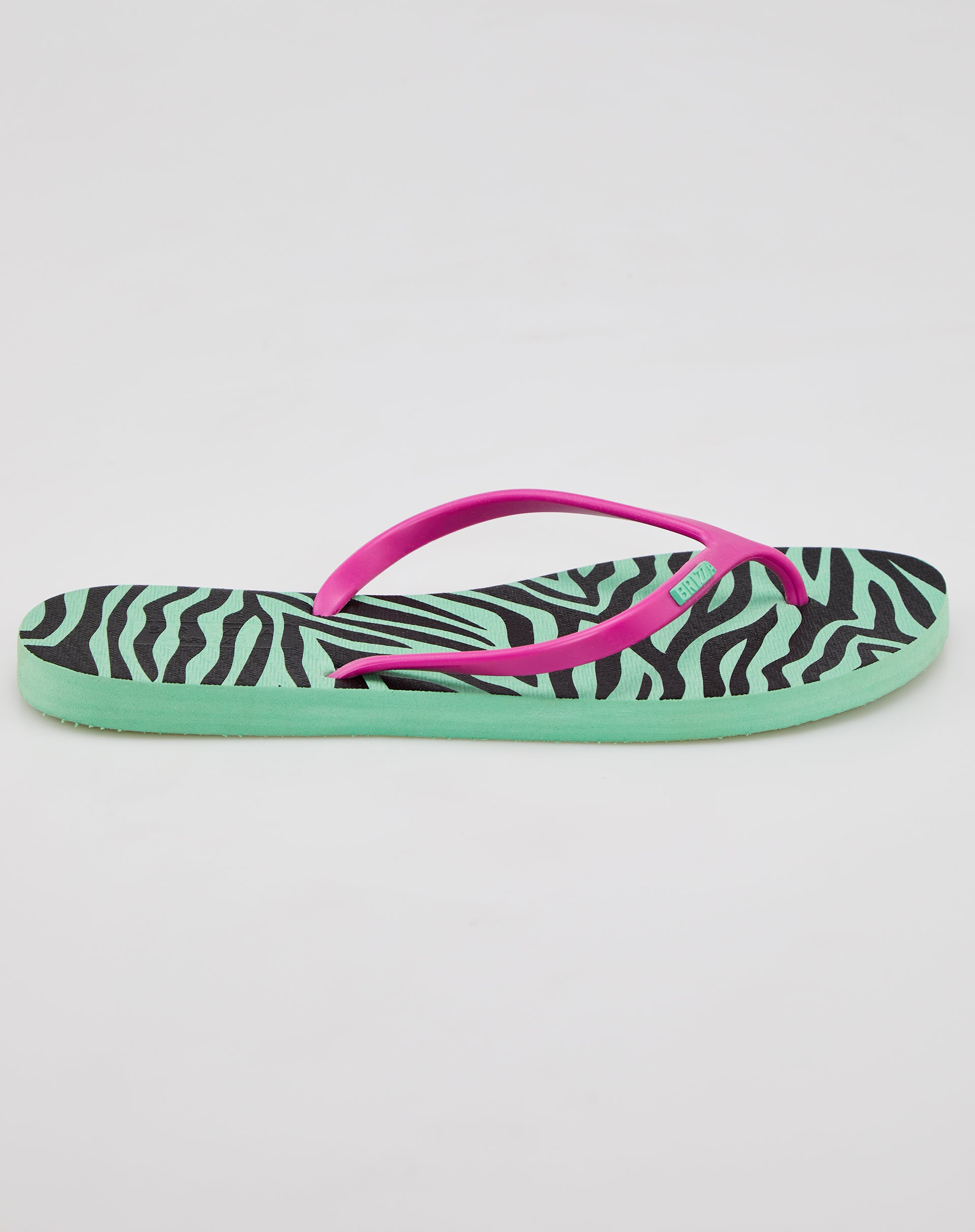 BRIZZA BY AREZZO CHINELO THIN ANIMAL PRINT - ROSA E VERDE