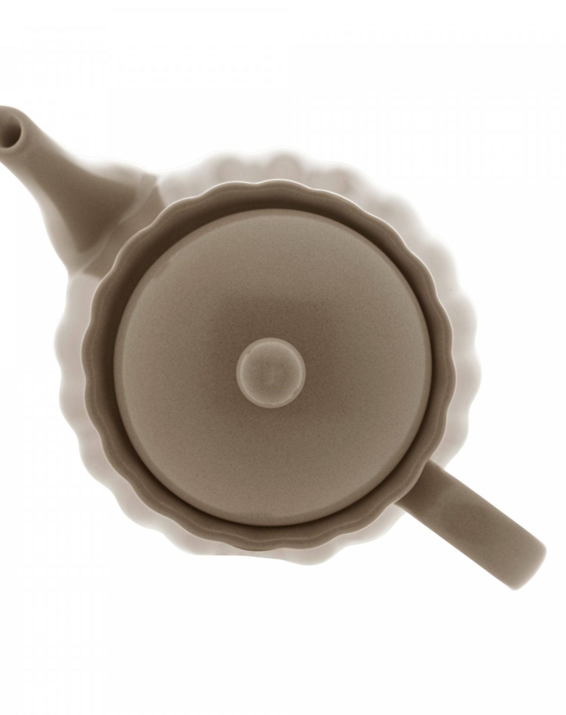 Bule de Chá de Porcelana Pétala Areia Matt 950ml - Wolff - BEGE
