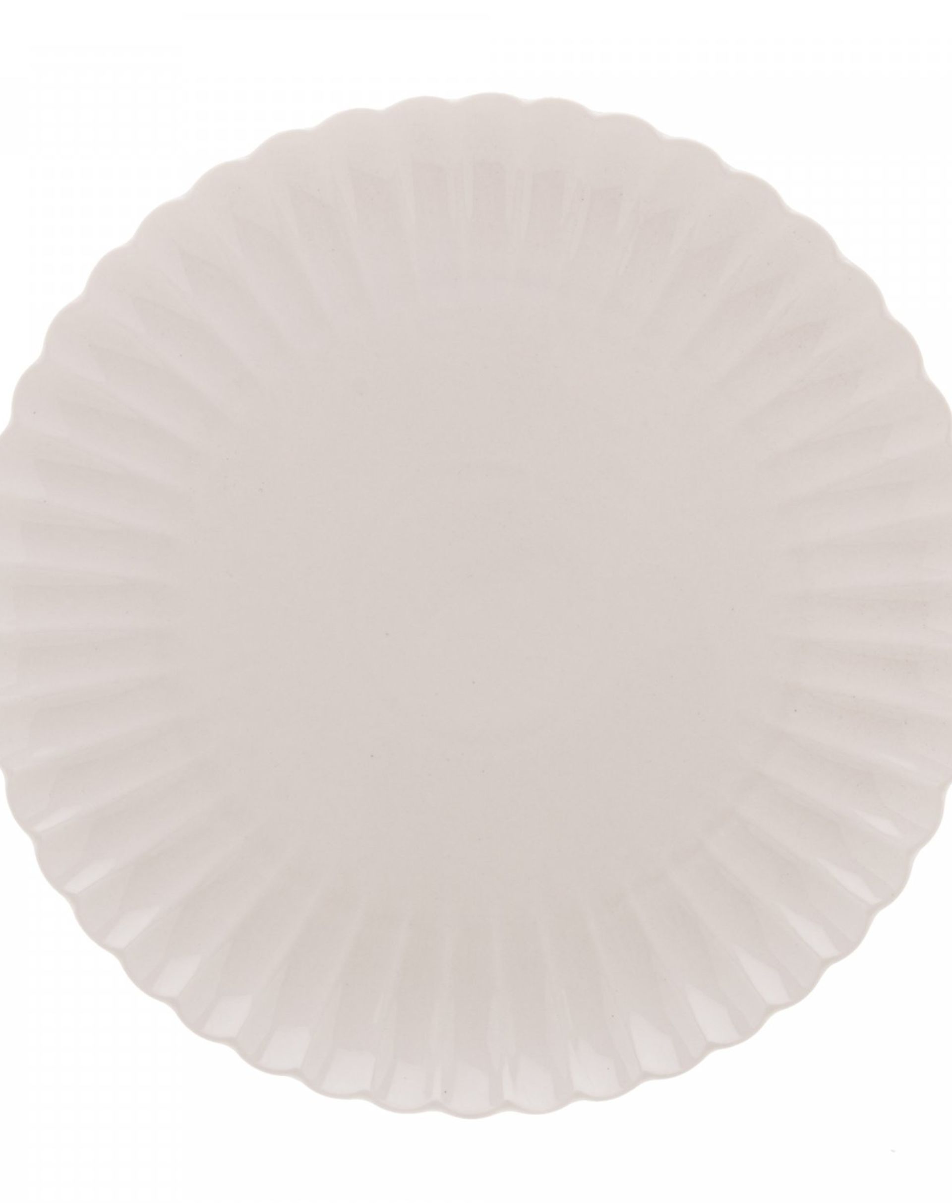 Conjunto 2 Pratos Rasos de Porcelana Pétala Branco Matt 25 cm - Wolff - MULTI COLORIDO