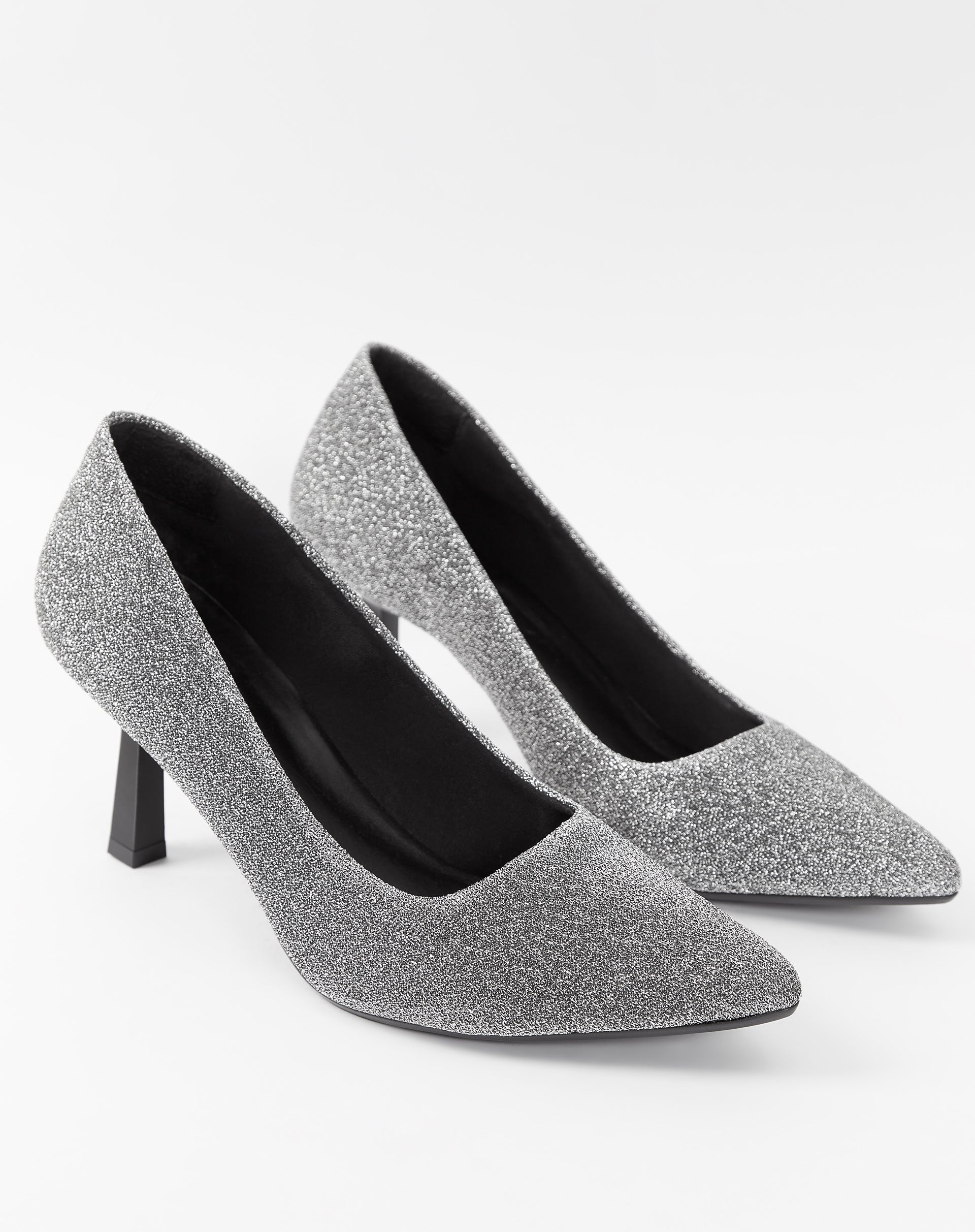 SCARPIN SALTO FINO LUREX - PRATA