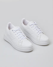 TÊNIS SOLA FLATFORM  DETALHE MATELASSÊ  - BRANCO