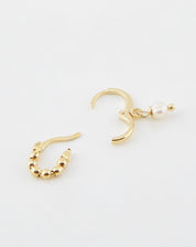 KIT 2 ARGOLAS FOLHEADAS PÉROLA E TEXTURA - DOURADO