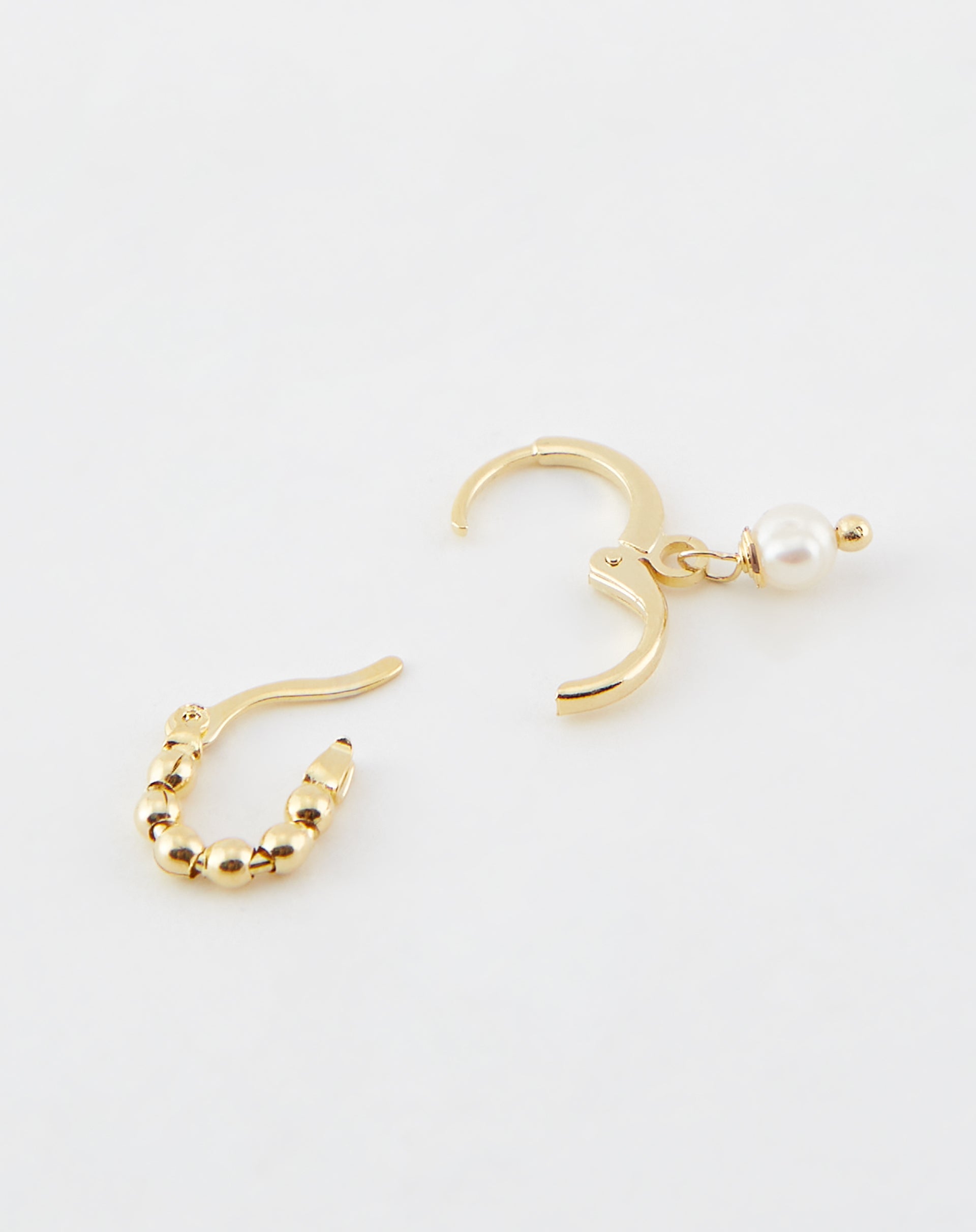 KIT 2 ARGOLAS FOLHEADAS PÉROLA E TEXTURA - DOURADO