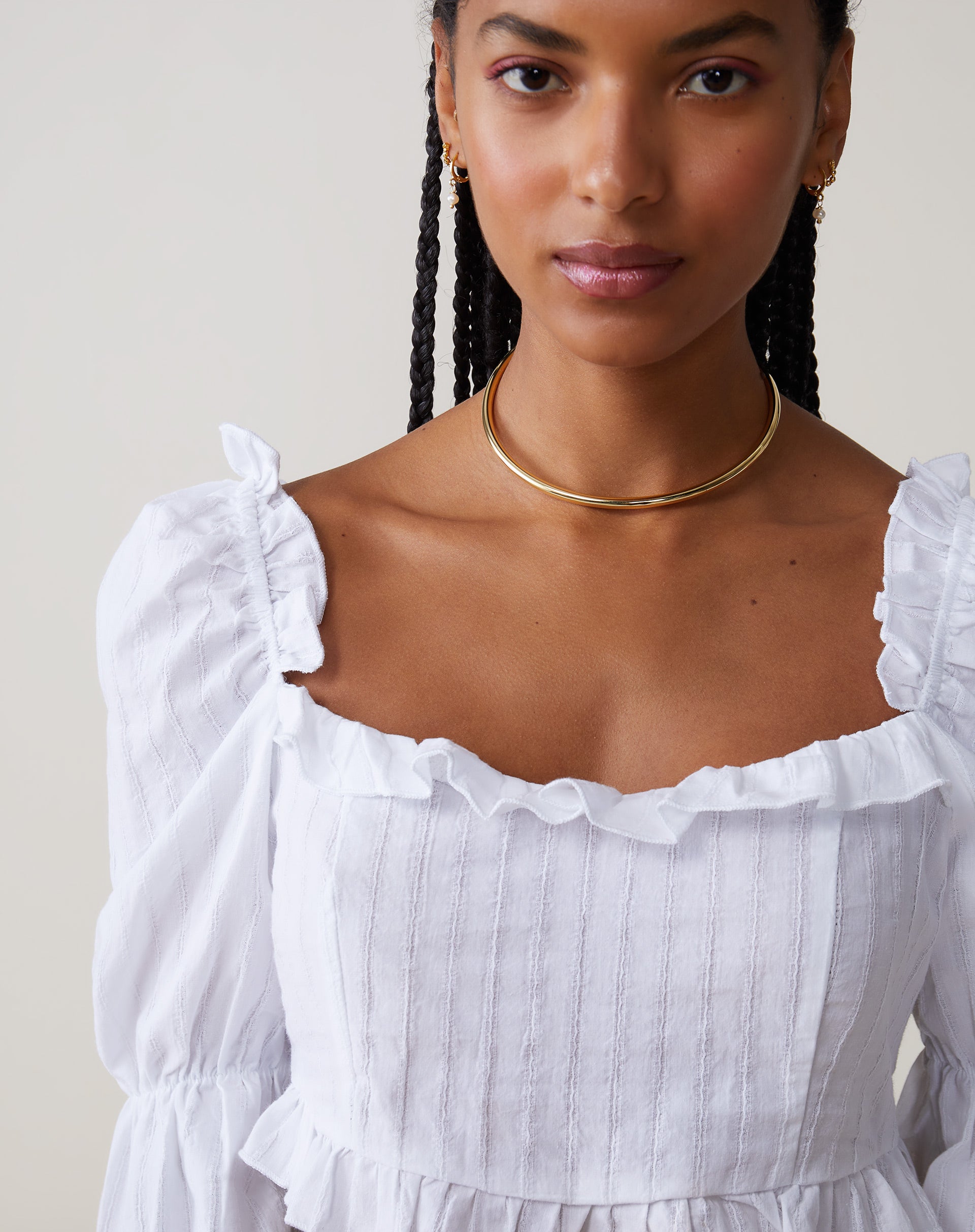 KIT 2 ARGOLAS FOLHEADAS PÉROLA E TEXTURA - DOURADO