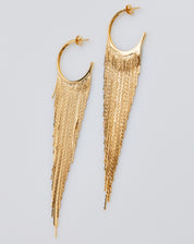BRINCO ARGOLA COM FRANJAS - DOURADO