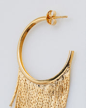 BRINCO ARGOLA COM FRANJAS - DOURADO