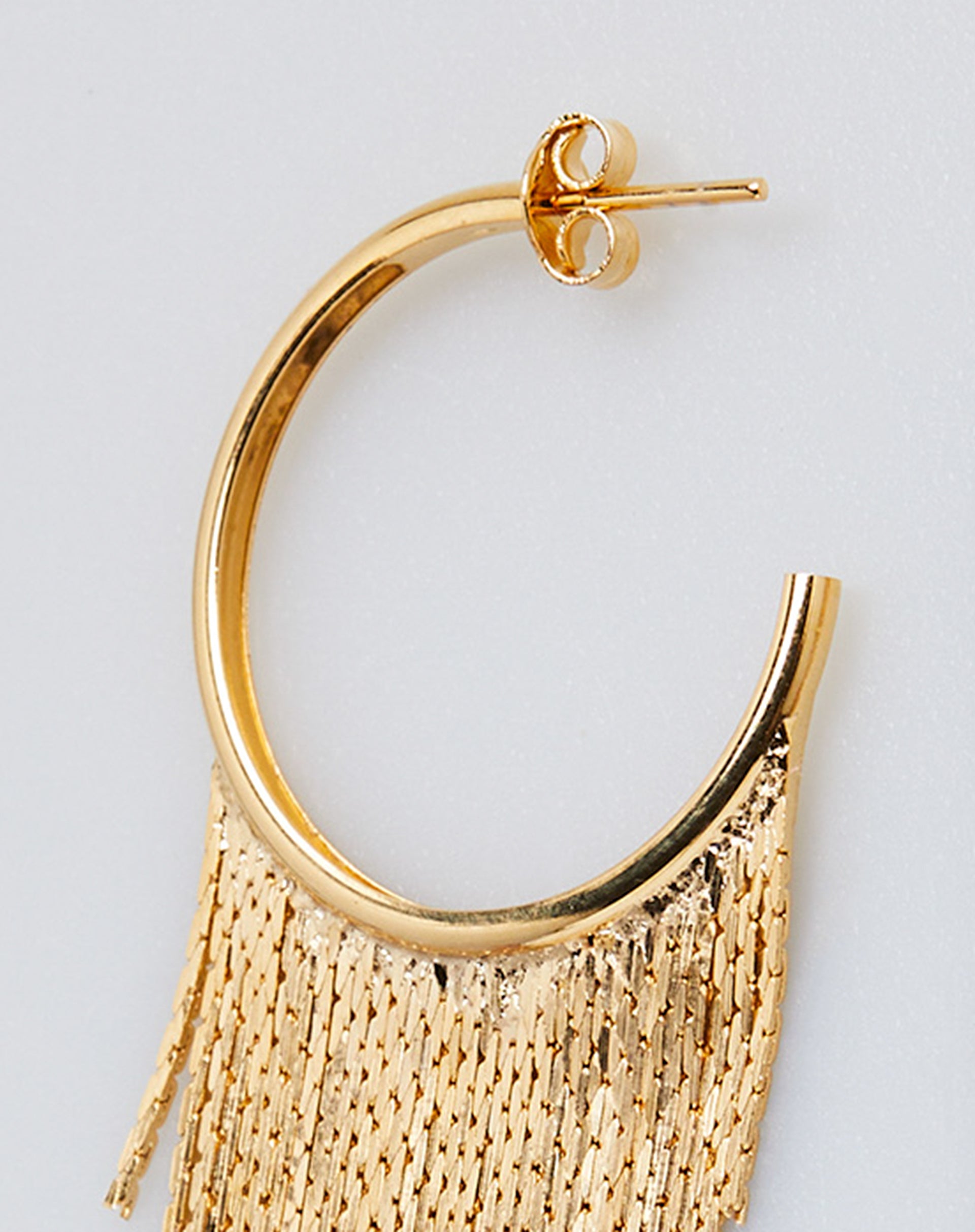 BRINCO ARGOLA COM FRANJAS - DOURADO