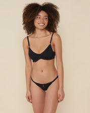 SUTIÃ PUSH UP DETALHES CRUZADOS - PRETO