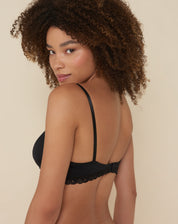 SUTIÃ PUSH UP DETALHES CRUZADOS - PRETO