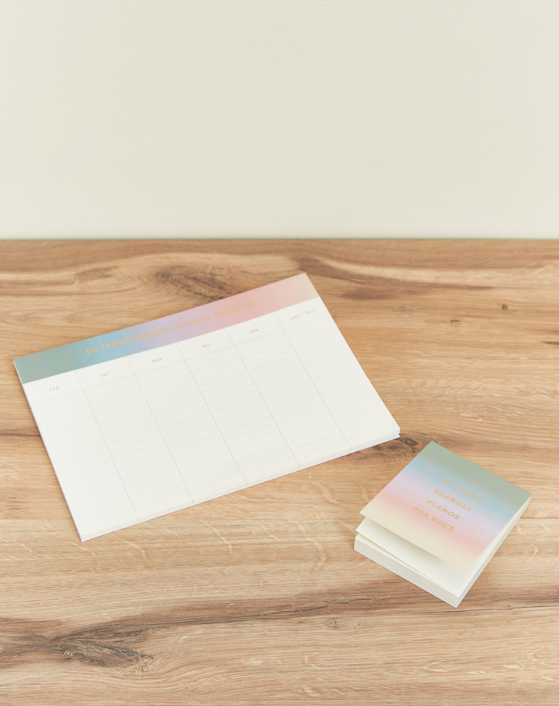 KIT PLANNER SEMANAL E BLOCO DE NOTAS - 25 X 18 CM - EU TENHO GRANDES PLANOS PRA VOCÊ