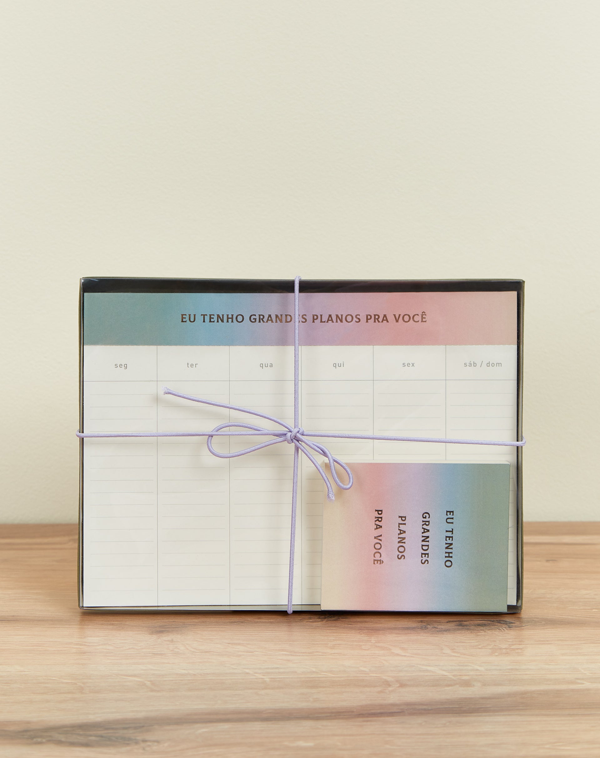 KIT PLANNER SEMANAL E BLOCO DE NOTAS - 25 X 18 CM - EU TENHO GRANDES PLANOS PRA VOCÊ