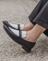 Loafer Sheer Black & White - PRETO