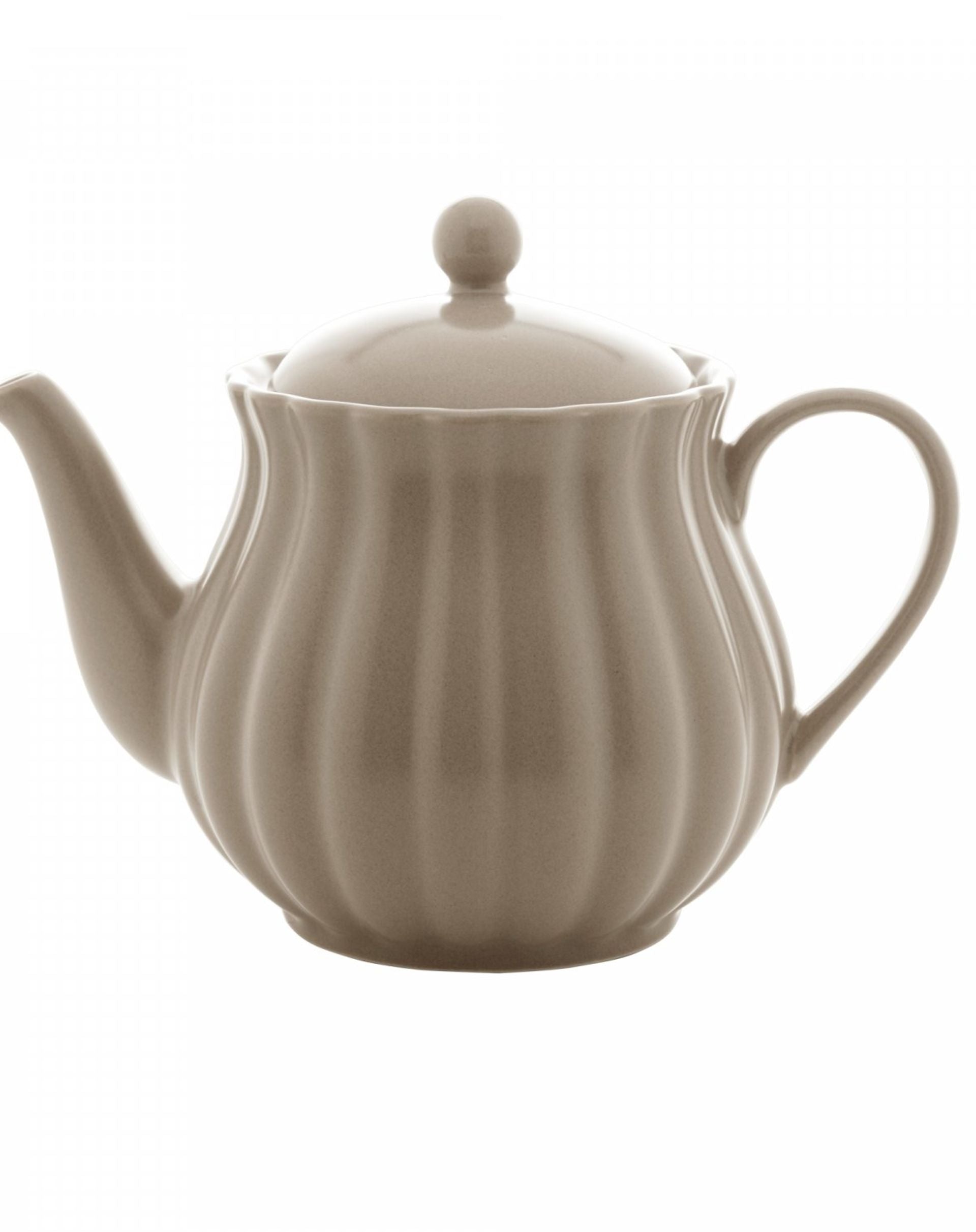 Bule de Chá de Porcelana Pétala Areia Matt 950ml - Wolff - BEGE