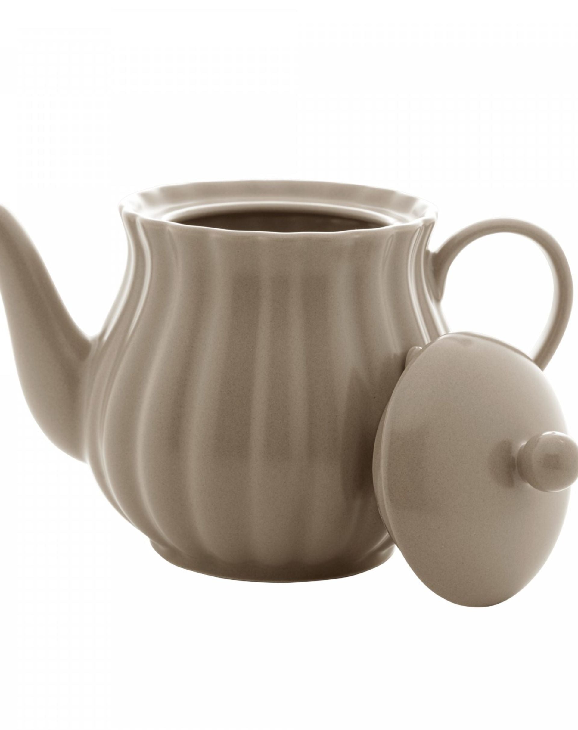 Bule de Chá de Porcelana Pétala Areia Matt 950ml - Wolff - BEGE