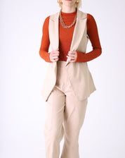 Colete  Cotton Bege - BEGE