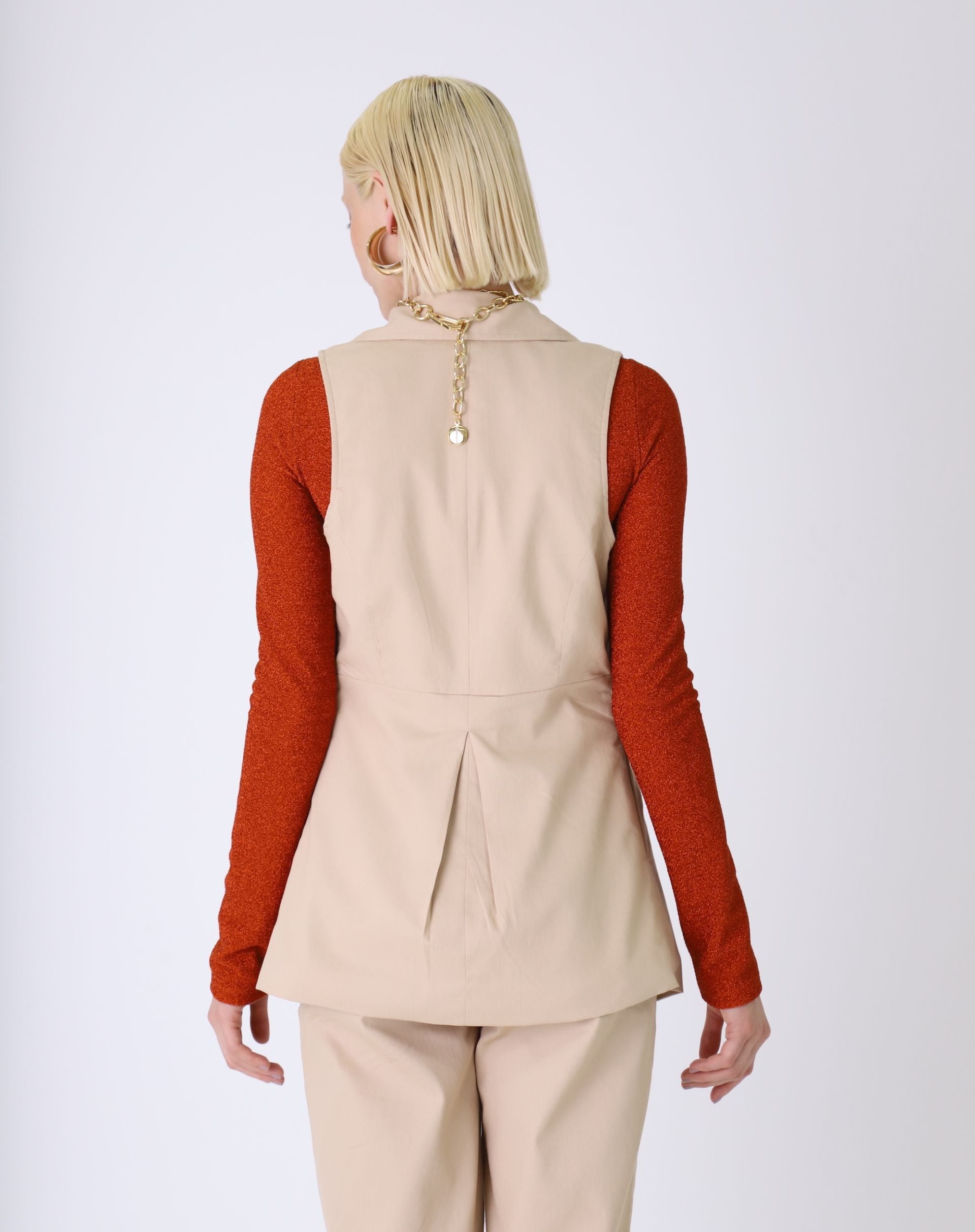 Colete  Cotton Bege - BEGE