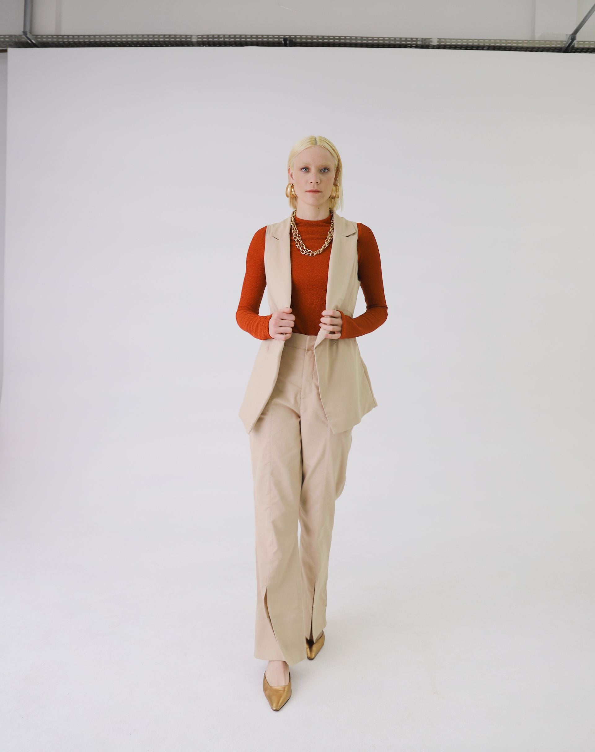 Colete  Cotton Bege - BEGE